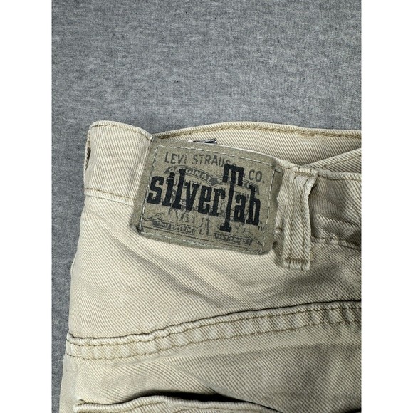 Vtg 90s Levis Silvertab Jeans 30x30 Tan Loose Fit Made in USA - Picture 2 of 15